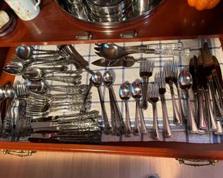 Two flatware sets here