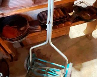 Antique push mowers! several of them!