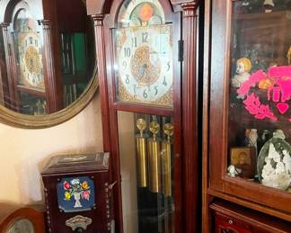 Two grandfather clocks for sale here!