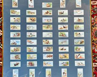 Framed English stamp collection