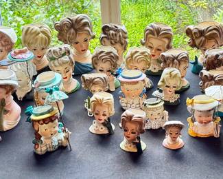 Vintage head vase collection
