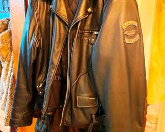 Harley Davidson leather coat!