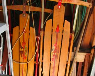 Vintage  Flexible Flyer Sleds..
