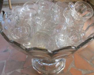 Punch Bowl with 25 Cups