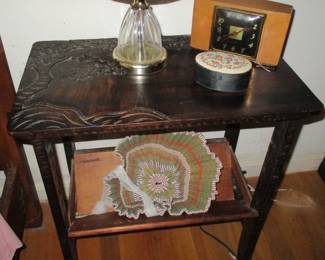 Carved Top Table