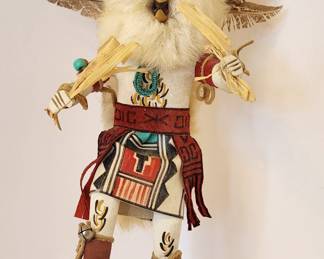 Many Hopi kachina dolls