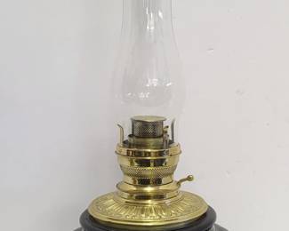 Weller Pottery Dickensware kerosene lamp
