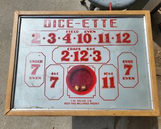 Dice-Ette Trade Stimulator dice game from Billings, Montana