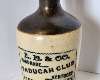 Paducah Club Whiskey miniature advertising stoneware jug