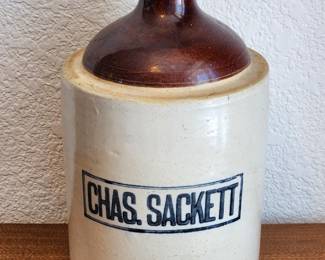 RARE early Wyoming whiskey jugs advertising  saloons.