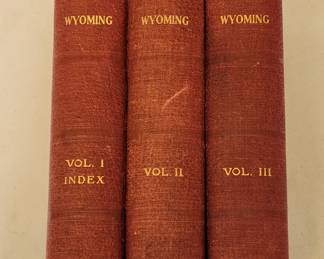 Rare three volume set of Wyoming books and other rare Wyoming books
