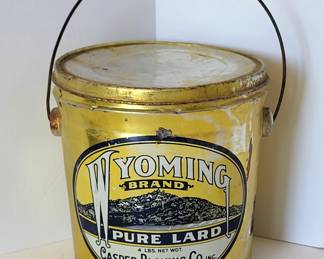 Wyoming Brand Lard pail