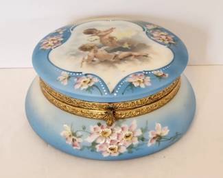 Antique Victorian CF Monroe 8" Nakara Dresser Box