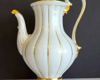 Meissen porcelain X form coffee pot