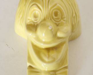 1930s COORS Pottery clown face bank