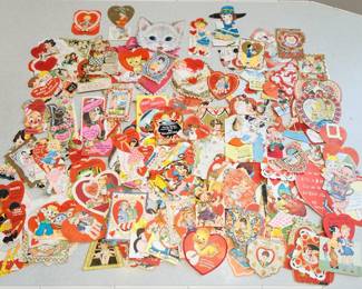 Colelction of vintage Valentine cards