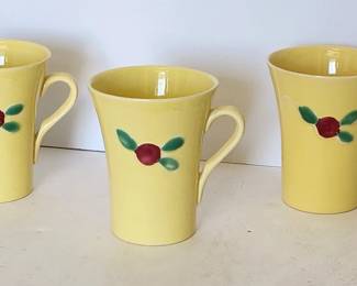 COORS Pottery Rosebud mugs & other pieces