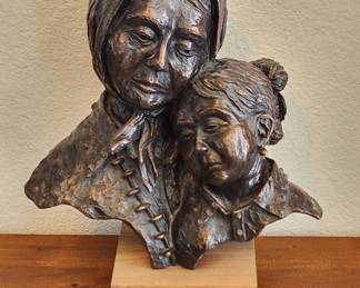Truman Bolinger bronze sculpture entitled "Heart of a Navajo"