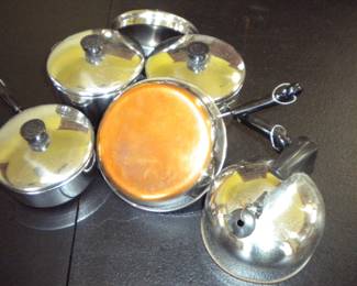 Toy copper bottom pots and pans