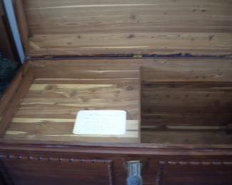Interior of chest 