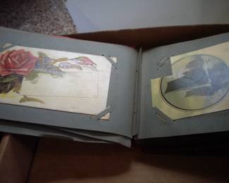 Postcard album  only a few cards