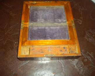 Interior of box desk