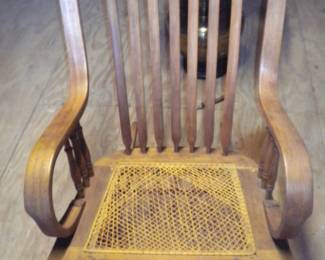 Caned antique rocker