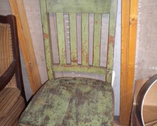 Painted oak office chair