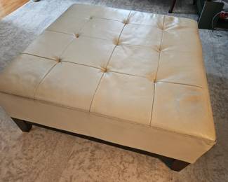 Leather Ottoman 34 x 34 x 15 tall