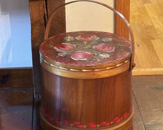 Large firkin hand painted 