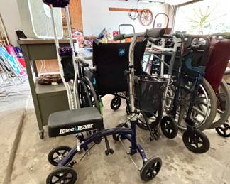 Wheelchairs, walkers, crutches