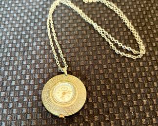 Vintage Pendant Watch necklace, Swiss made