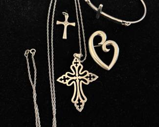 James Avery 925 Silver Jewelry Pendants, Brooche, Bracelet, Necklace
