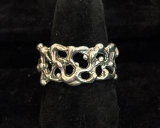 James Avery Retired Abstract Molten Lava Ring