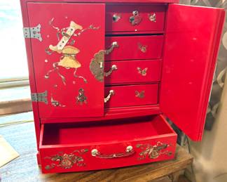 Vintage Asian jewelry box