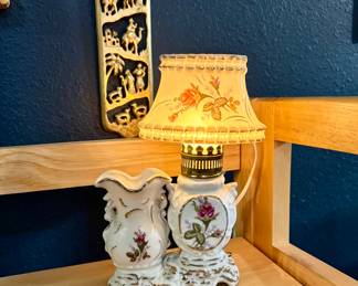 Vintage mini hurricane lamp