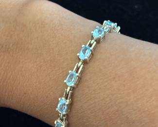 .925 Silver topaz bracelet