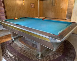 Pool Table with Pool Sticks