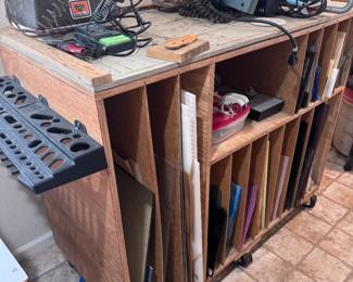 Stained Glass Making Tools and Workbench