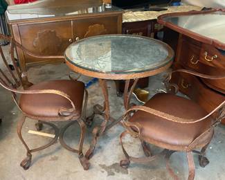 Iron patio set