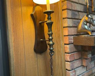 Vintage MCM hanging wall lamp