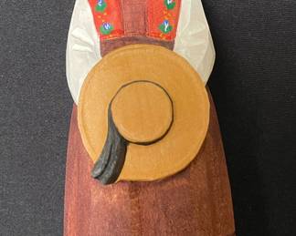Swiss Huggler wooden carved woman 