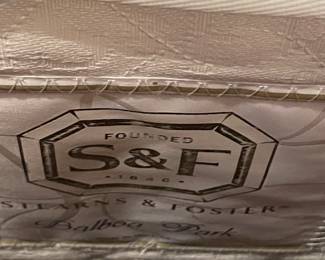 King size, sterns, and foster mattress