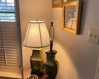Pair of vintage brass lamps