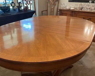 Vintage John Widdicomb style table with leaves. Chairs may be sold separately. 
