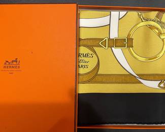 Hermes Eperon d'Or silk Scarf