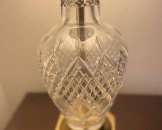 Matching set of Waterford style  Crystal Table Lamps 