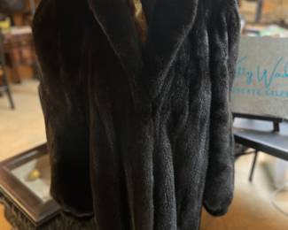Gorgeous Black Glama Ranch Mink Coat