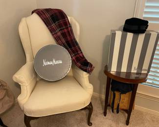 Beautiful Wingback chair and side table 
