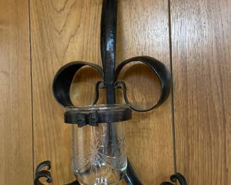 Pair Park Hill Collection Country French Fleur De Lis Wall Sconces